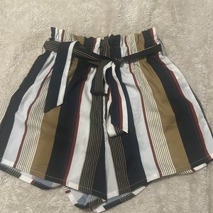 XS striped Shein shorts